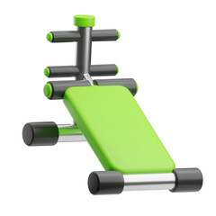 Gym equipment Bench Barbel 3d illustration