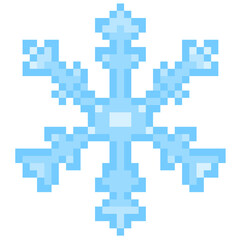 The snow weather icon in pixel art
