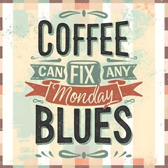 Naklejka premium Cafe Poster