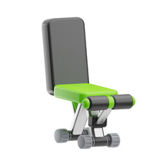 Gym equipment Workout Bench 3d illustration