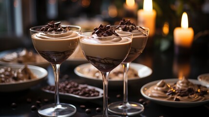A Bartender Pouring A Rich And Velvety Chocolate , Background For Banner, HD