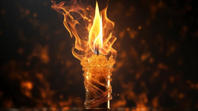 A Close-Up Image Highlighting The Flame , Background For Banner, HD
