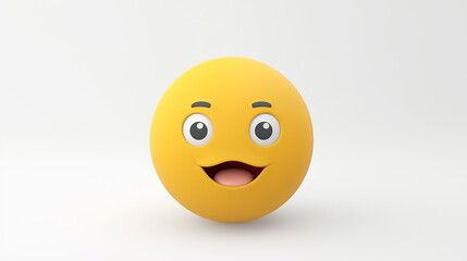 Fototapeta premium 3D rendering No Comment emoji on white isolated background