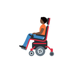 Person in Motorized Wheelchair: Dark Skin Tone