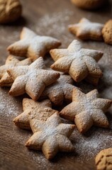 Christmas Festive Star-shaped Oat Cookies