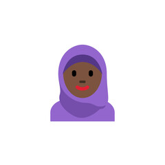 Woman with Headscarf Dark Skin Tone 