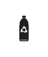 bottle with recycle icon, vector best flat icon.