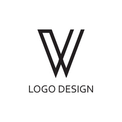 Simple Black Letter V For Logo Company Design