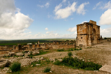 Il sito archelogico dell'antica città romana di Volubilis, nei pressi di Mekness. Marocco