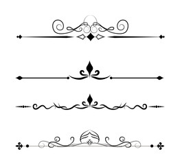 Ornamental elements set collection