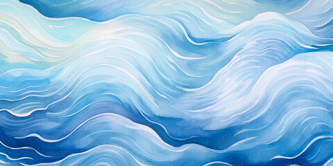 Abstract water ocean wave, blue, aqua, teal texture. Blue and white water wave web banner graphic resource as background for ocean wave abstract. Backdrop seascape beach art for copy space text.