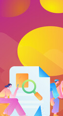 Person interviewing for job flat vector concept operation hand drawn illustration
