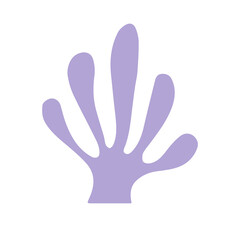 The silhouette  logo of an algae or coral , seaweed, an excellent design on a marine theme