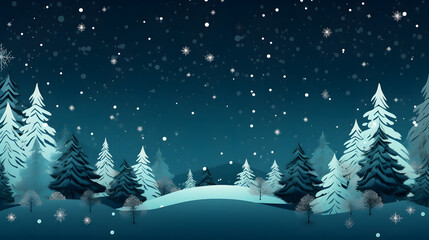 Obraz premium winter background with trees and snow