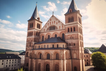 Roman catholic church in Trier Rhineland palatinate Germany - obrazy, fototapety, plakaty