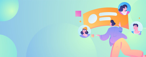 Person interviewing for job flat vector concept operation hand drawn illustration
