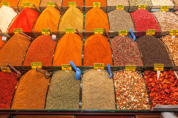 Spices, Egyptian bazaar, Istanbul, Turkey