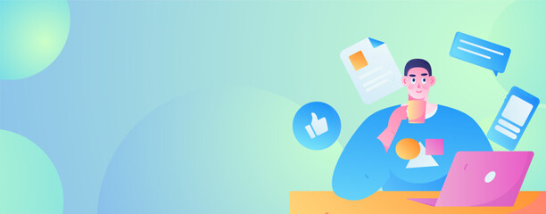 Person interviewing for job flat vector concept operation hand drawn illustration
