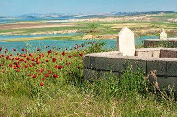Euphrates river, Landscape, Adiyaman Province, East Turkey, Turkey