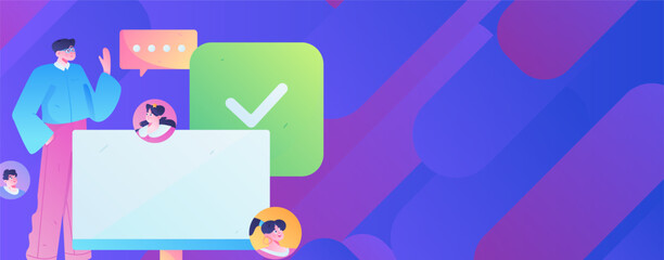 Person interviewing for job flat vector concept operation hand drawn illustration
