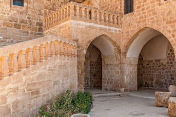Fototapeta na wymiar Deyrulzafaran or Saffron Monastery, Mardin, Anatolia, Eastern Turkey