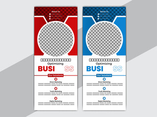 Creative Business Corporate Roll Up Banner Design Template with 2 color variations