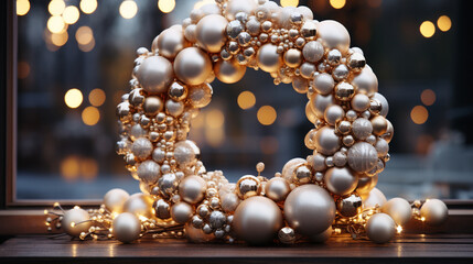 golden christmas lights