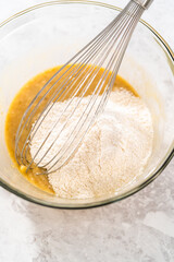 Banana cookies with chocolate drizzle