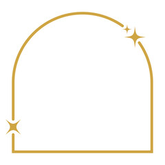 Minimal aesthetic frame with stars sparkles.