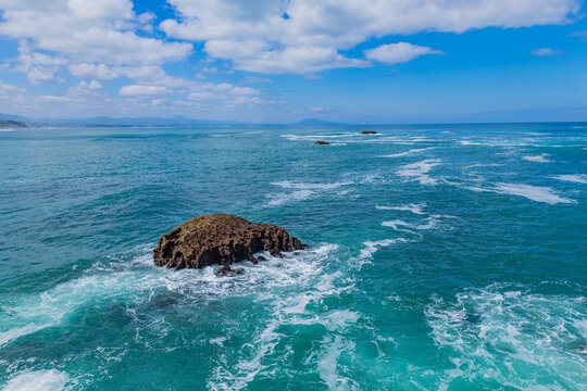 Rocks near the beach at Biarritz