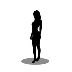 Girl silhouette stock vector illustration