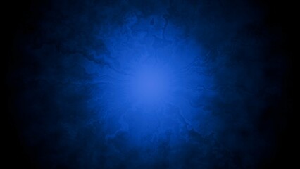 Dark blue studio background with light rays for product design or special overlay backdrop, glowing energy flare texture effects in photography