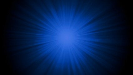 Dark blue studio background with light rays for product design or special overlay backdrop, glowing energy flare texture effects in photography