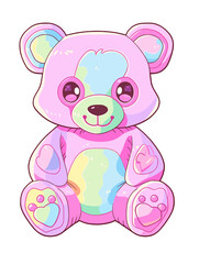 Y2K Plushie Teddy bear vector illustration