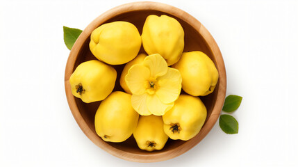 Top view of quinces fruit