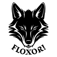 Fox vector illustration black color, Fox Icon black color silhouette