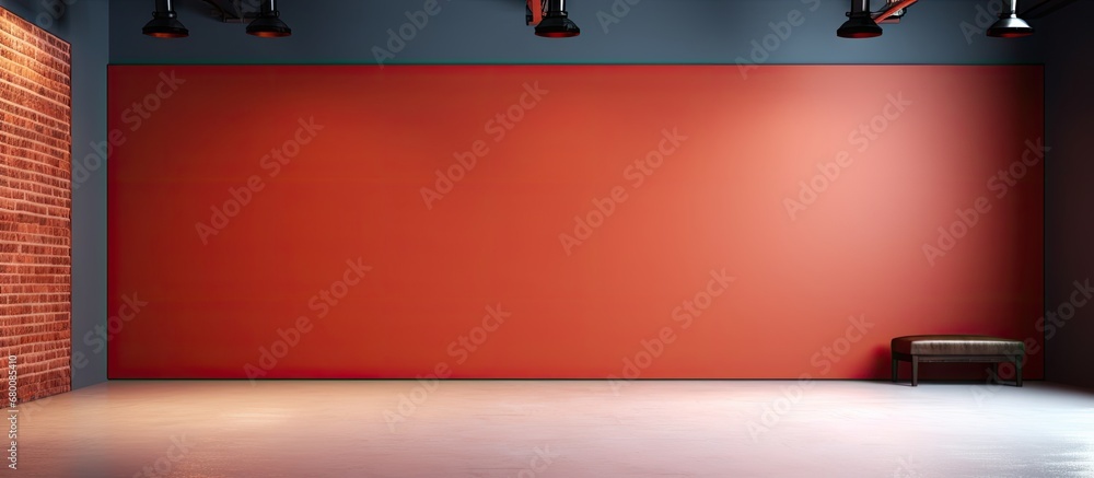 Poster modern photo studio colors backdrops copy space image place for adding text or design