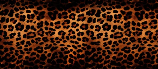 Türaufkleber Leopard print with a seamless African texture Copy space image Place for adding text or design © Ilgun