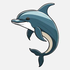Fototapeta premium A Beautiful Dolphin Vector Art Work Illustration.