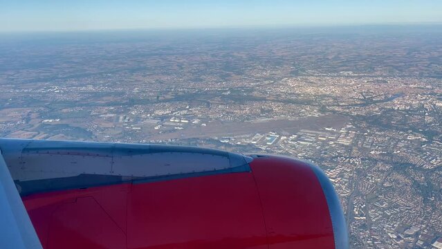 avion de ligne vue campagne
