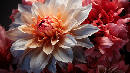 red and yellow dahlia