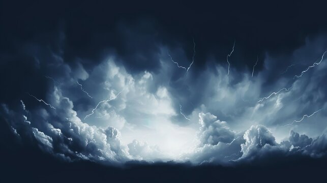 Storm clouds with lightning