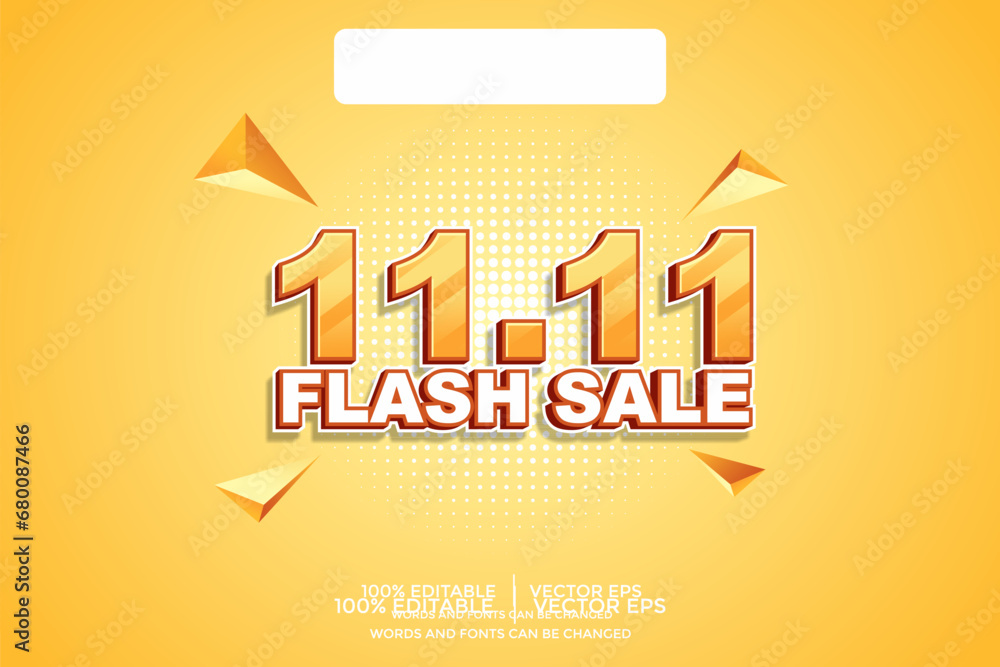 Poster flash sale 3d text effect template