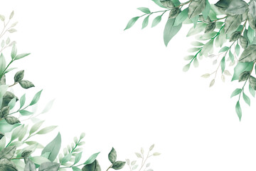 Presentation Background with tropical leaf plant on white background vector design. With copy space area.	