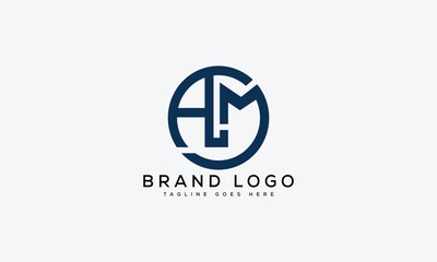 letter AM logo design vector template design for brand.