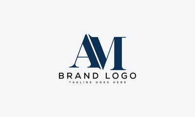 letter AM logo design vector template design for brand.