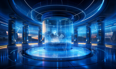 3D rendering of Futuristic Sci-Fi Background. Futuristic Sci-Fi Background.