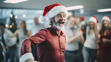 santa claus on office party