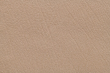Beige new artificial leather texture closeup background.