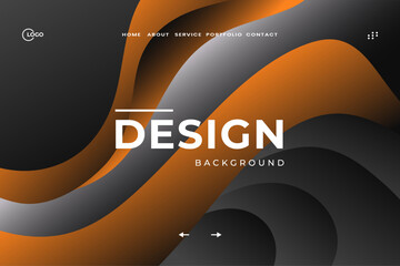 Minimal Abstract Geometric Background Elements with a smooth gradation are orange. dynamic composition of shapes